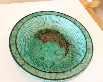 Argenta Pattern Gustavsberg Pottery Fish Bowl - Etsy