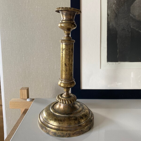 Antique Tin Candle Holder Etsy