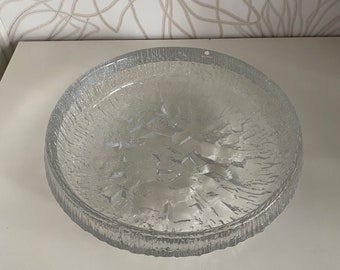 Massive glass bowl by Tapio Wirkkala - Made in Finland by Iittala