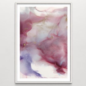 Luxury Abstract Printable Wall Art Print, Abstract Digital Download Print, Colorful Modern Art, Burgundy, Pink, Purple Wall Art
