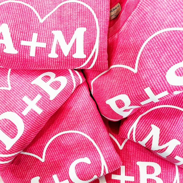 Custom Conversation Heart Corded Sweatshirt.