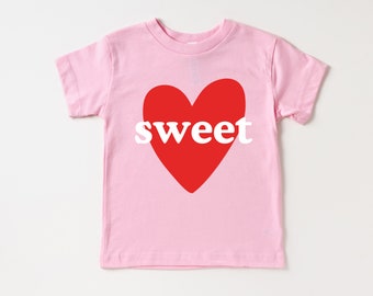 Sweet Heart Tee. Kids Valentines Shirt. VDay Tee.