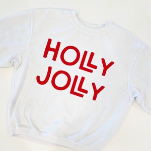 Holly Jolly Corded Sweatshirt. Corded Christmas Sweatshirt. Corded Sweatshirt. Christmas Sweatshirt. Corded Holiday Shirt.