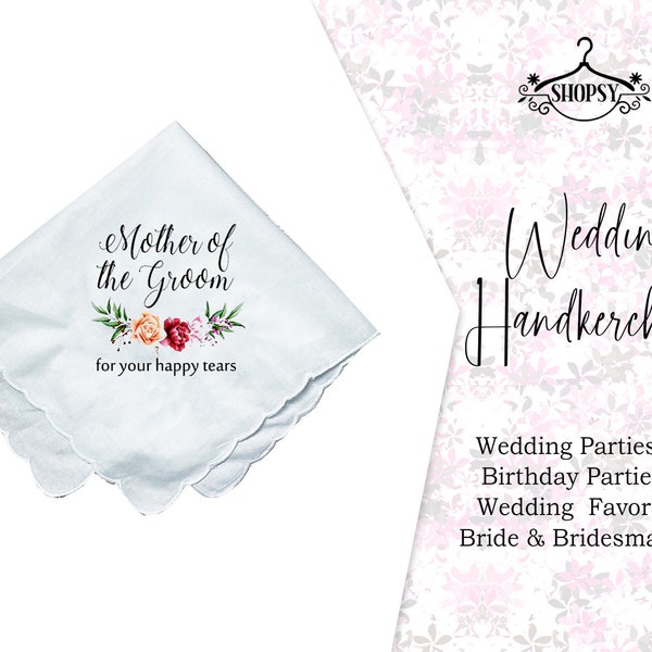 Personalized Handkerchiefs Custom Handkerchief Your Design Handkerchiefs Bridesmaid Handkerchiefs Groomsmen Bridal Handkerchief