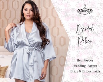 Customize 6XL Robes Personalized Robes Custom Bridal Robe Bridesmaid Robes Bridesmaid Gift Hen Party Robe Birthday Robes Satin Robe