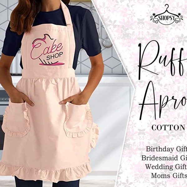 Pink Ruffle Apron - Etsy