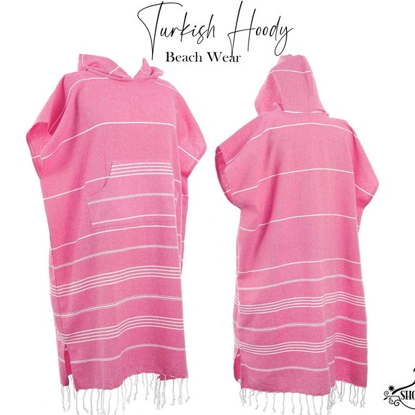 Custom Turkish Beach Hoodie Personalized Turkish Towel Hoody Monogram Poncho Hoodie Custom Wetsuit Changing Towel Valentines Day Gift