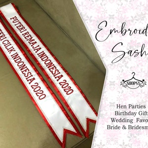 Personalized Embroidery Lace Sash Custom Lace Sash Lace Sash Customize Sash Bridesmaid Sash Custom Bridal Lace Sash Custom Border Lace Sash