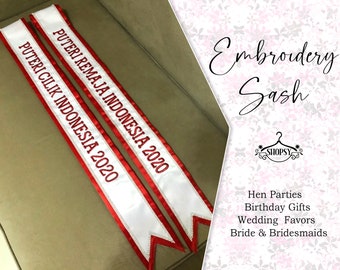 Personalized Embroidery Lace Sash Custom Lace Sash Lace Sash Customize Sash Bridesmaid Sash Custom Bridal Lace Sash Custom Border Lace Sash