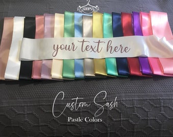 Customized Sash Personalized Birthday Sash Bridesmaid Sash Personalized sash Custom Sash Bridal Sash Bride to be Sash Mom to be Sash