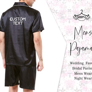 Customized Pyjamas Personalized Pyjamas Set Custom Pjs Bridal Pyjamas  Anniversary Gift for him Bridesmaid Groomsmen Pyjamas Couple pajamas