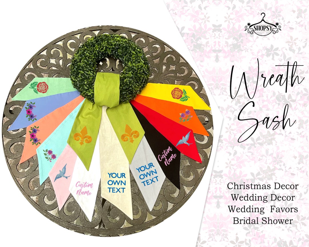 WHITE Wreath Sash Wreath Sashdoor Hanger Blanks for Etsy