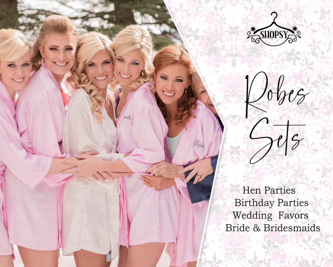 Bridesmaid Robes Set of 4 5 6 7 8 9 10 11 Bridesmaid Etsy