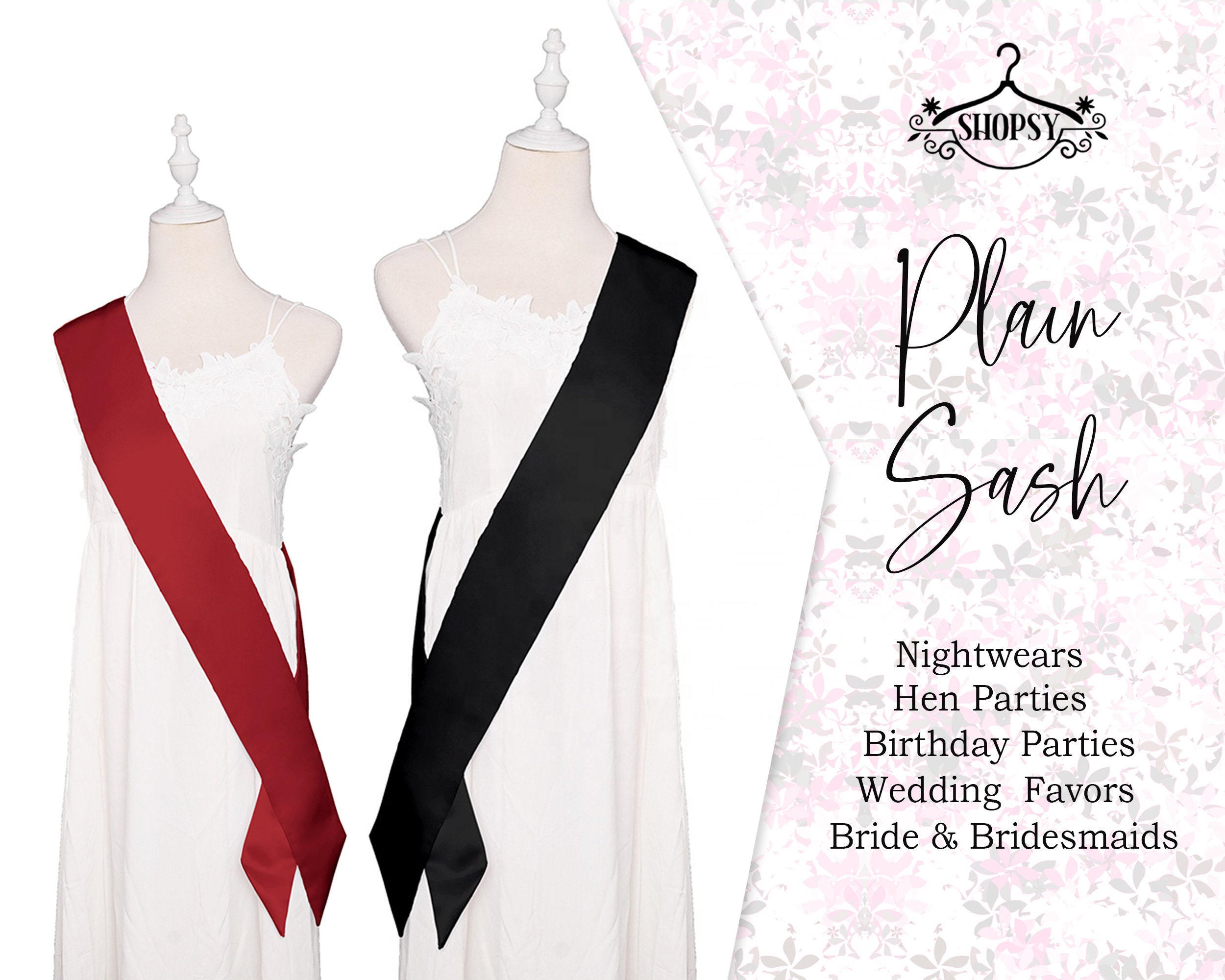 Plain Blank Sashes 10 25 50 & 100 Packs Plain Sash Blank Etsy