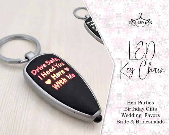 Personalized led hotsell keychain