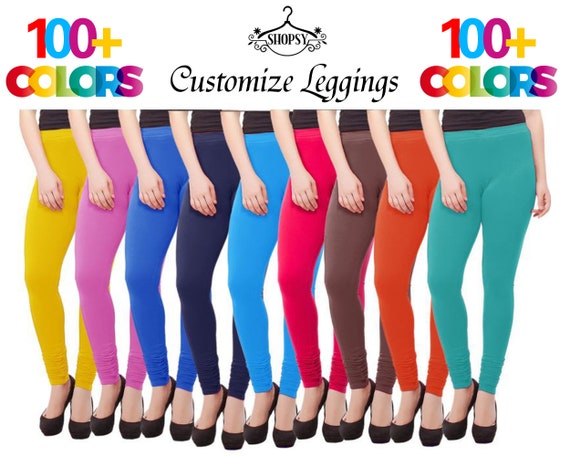 All Colors Leggings Women's Leggings, Ultra Soft Fleece Lined Fashion  Leggings in Solid Colors, Athletic Leggings, Bridal Leggings S/M-L/XL 
