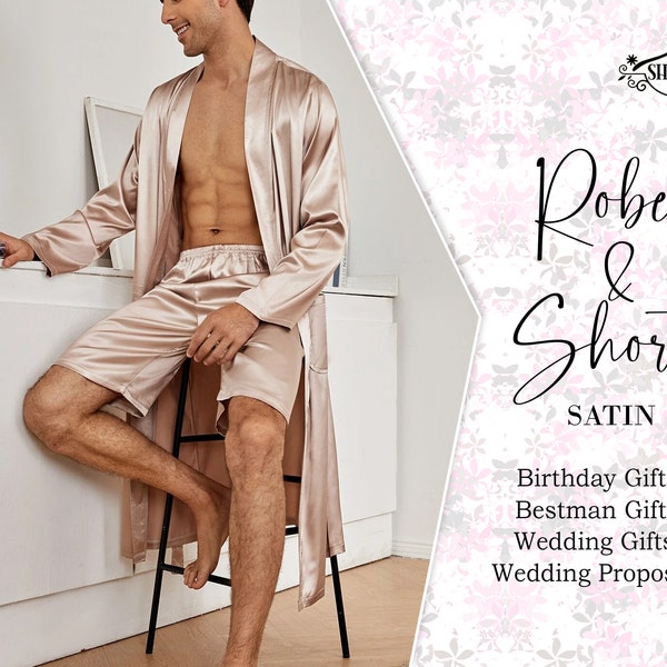 Groom satin robe Clearance