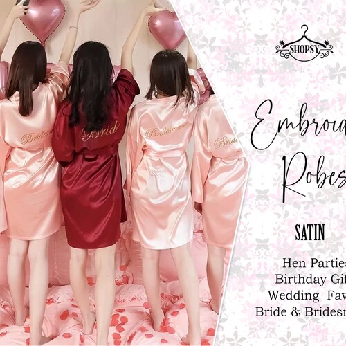 Customized Robes Bridesmaid Gift Custom Bridal Robe Etsy
