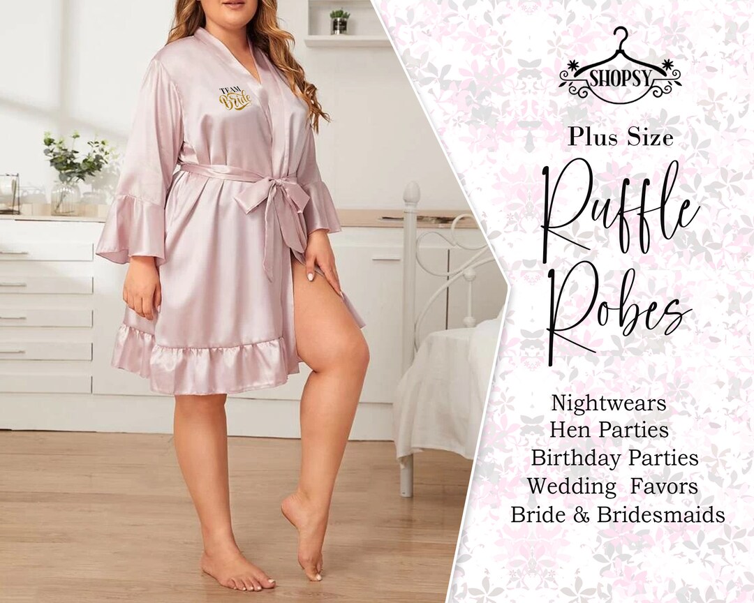 Ruffle Robes Plus Size 2XL 3XL 4XL 5XL 6XL Bride Bridal Bridesmaid