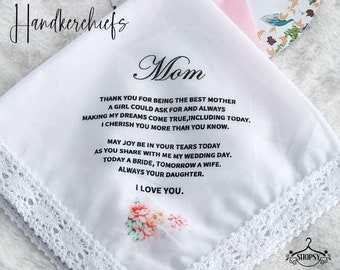 Lace Handkerchief - Lace Hankie - Custom Handkerchief - Bridesmaid Handkerchief - Bridal Handkerchief - Personalized Wedding Handkerchiefs