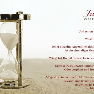 Postkarte: Jetzt. Sei es Dir wert.
