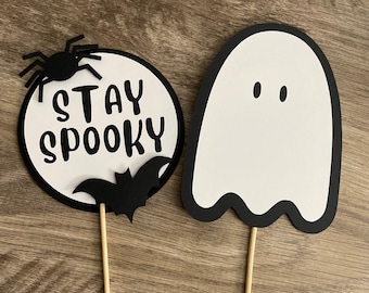 Spooky birthday centerpiece stick, spooky one, two spooky, Halloween party, cute ghost, Halloween party decor, Halloween birthday