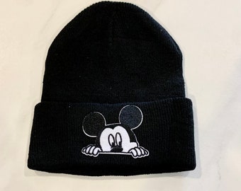 Bonnet pliable pour bébé/enfant en bas âge Peekaboo Mickey Mouse Patch brodé