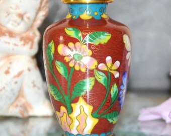 Vintage White Enamel Chamberstick Candle Holder With Blue Trim