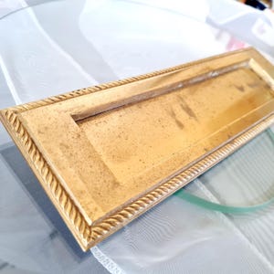 Gouden moderne afdekplaat voor postsleuf voor deur, messing deurletterdeksel, antieke brievenbusletterplaat brievenbusmandvanger, deurbeslag