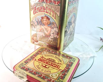 Old Tin, Vintage Tin, Lefevre Utile (lu) Biscuit Box, Art Nouveau