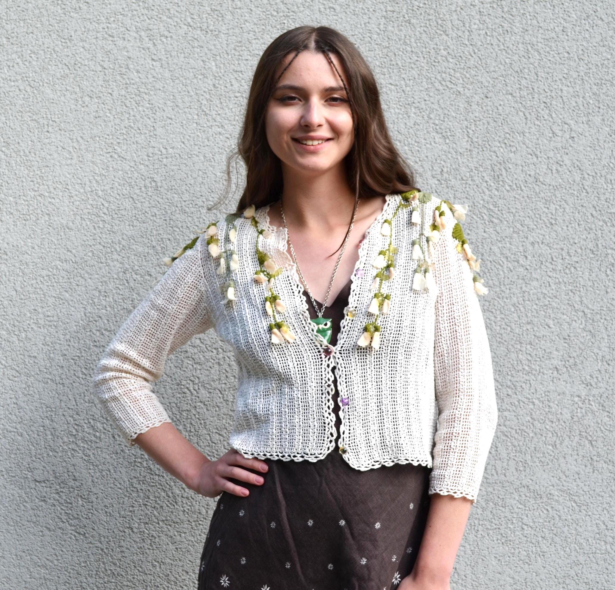 White Sheer Cardigan - Etsy