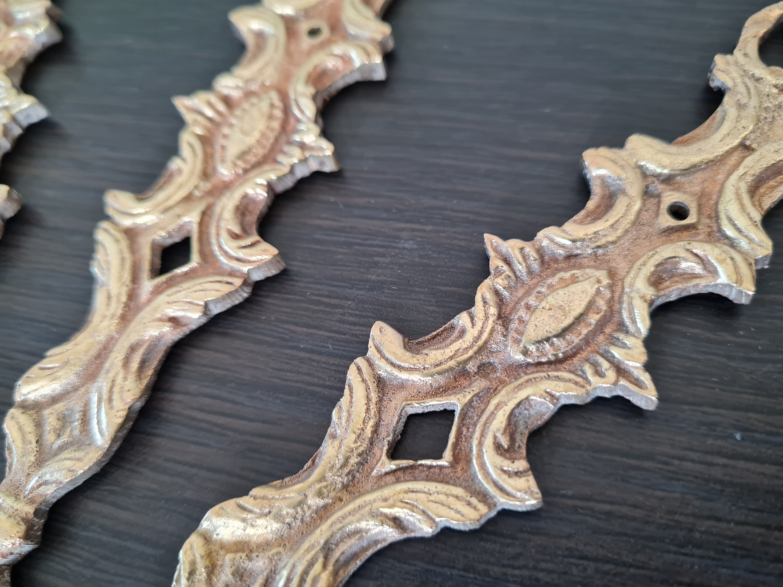 Antique French Empire Gilt Bronze Ornament Pediments Furniture