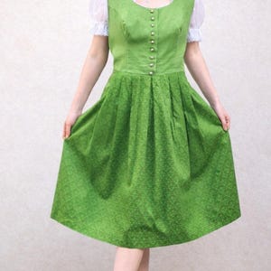 Vestido Dirndl verde y blusa blanca talla grande 2XL, vestido tradicional austriaco bávaro Trachten, atuendo festivo folclórico alemán para el Oktoberfest.