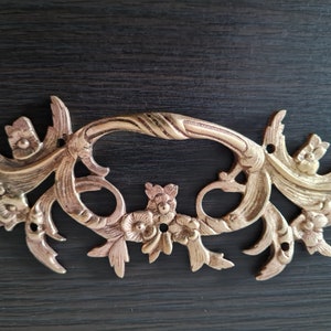 Antique French Cabinet Drawer Pull, Ornate Drop Bail Dresser Door Handle, Rococo Baroque Victorian Restoration Hardware