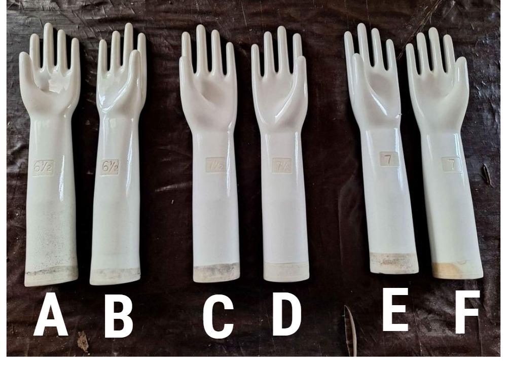 Hand statue フランスアンティーク Glove Mold Vintage Porcelain Glove Mold, White Ceramic Hand Sculpture
