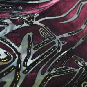 Black Purple Velvet Silk Scarf With Fringe, Burnout Velvet Shawl Wrap ...