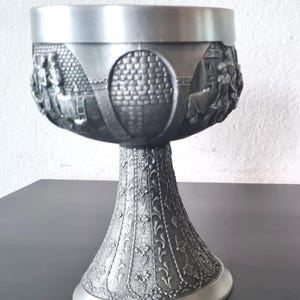 Medieval Pewter Goblet, Vintage German Wine Glasses Chalice Cordial Roemer, 10 Year Anniversary, Wedding gift
