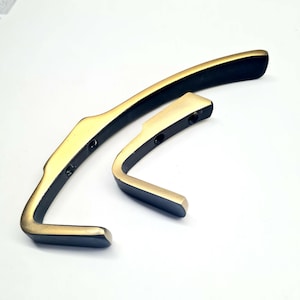 50s Brass Wall Hooks Black Gold Mid Century Modern Made in Austria MCM Hallway Decor Hertha Baller Walter Bosse Housewarming Gift