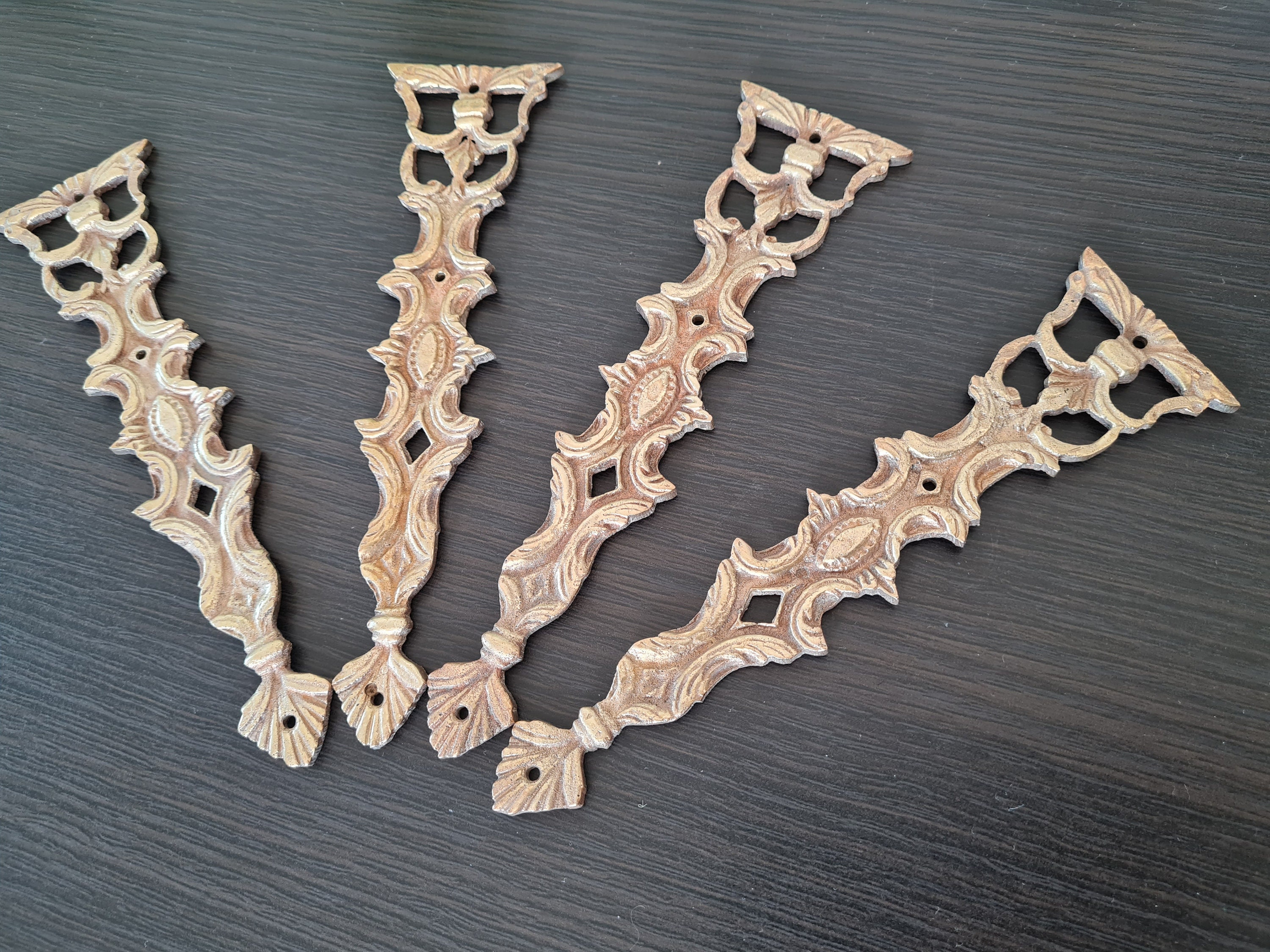 Antique French Empire Gilt Bronze Ornament Pediments Furniture