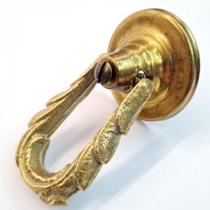 Antiker Messingring Schubladengriff, Goldtropfen Griff Griff, viktorianische französische Kabinett Kommode Hardwares
