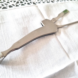 Pipe Shape Tamper Knife, Pipe Cleaner Kit, Multifunctional Tobacco Clean Tool 3 In 1 Silver Metal Stainless Steel