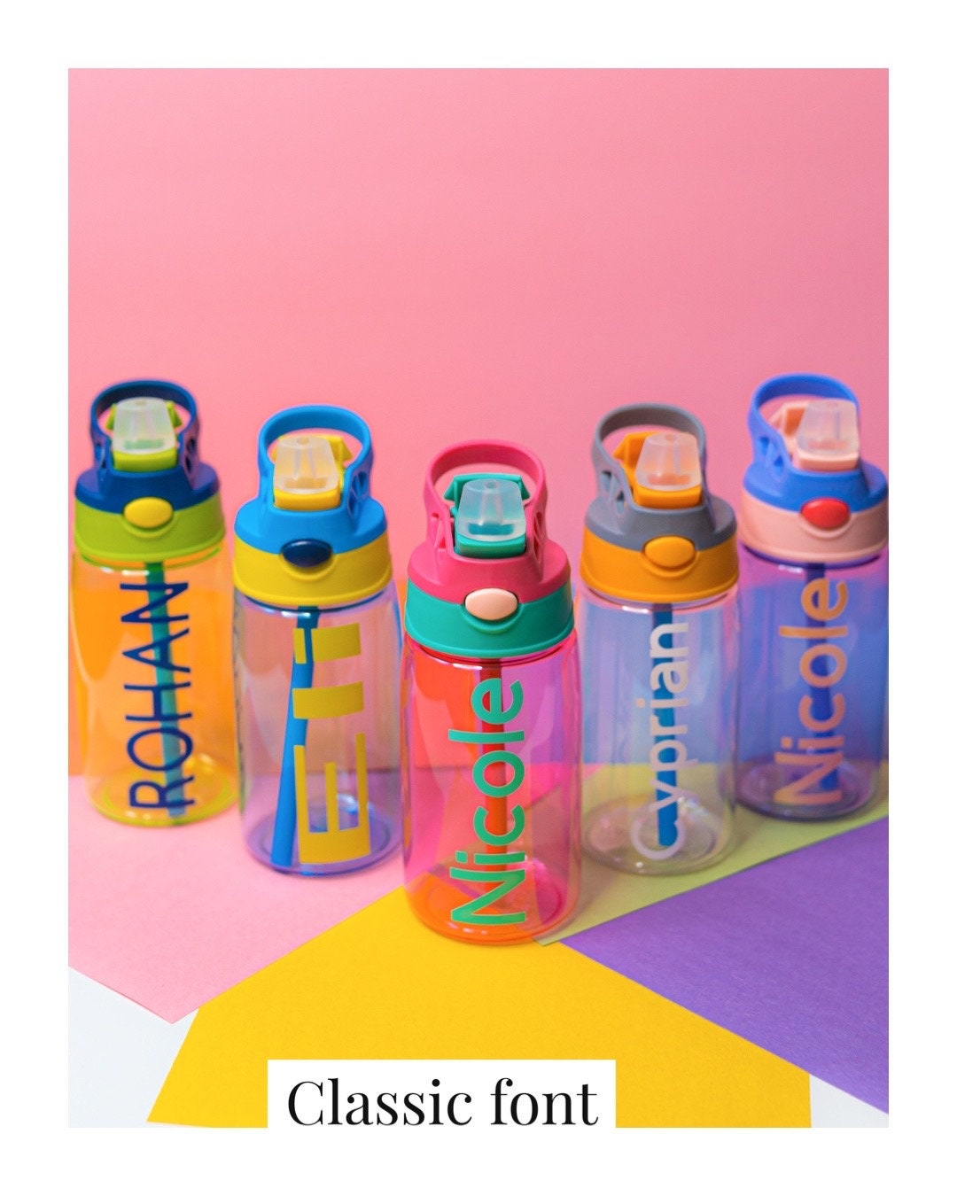 Personalized Contigo Water Bottles Custom Cup Birthday Gift Toddlers Kids  Present Christmas Stocking Stuffer Girls Boys 