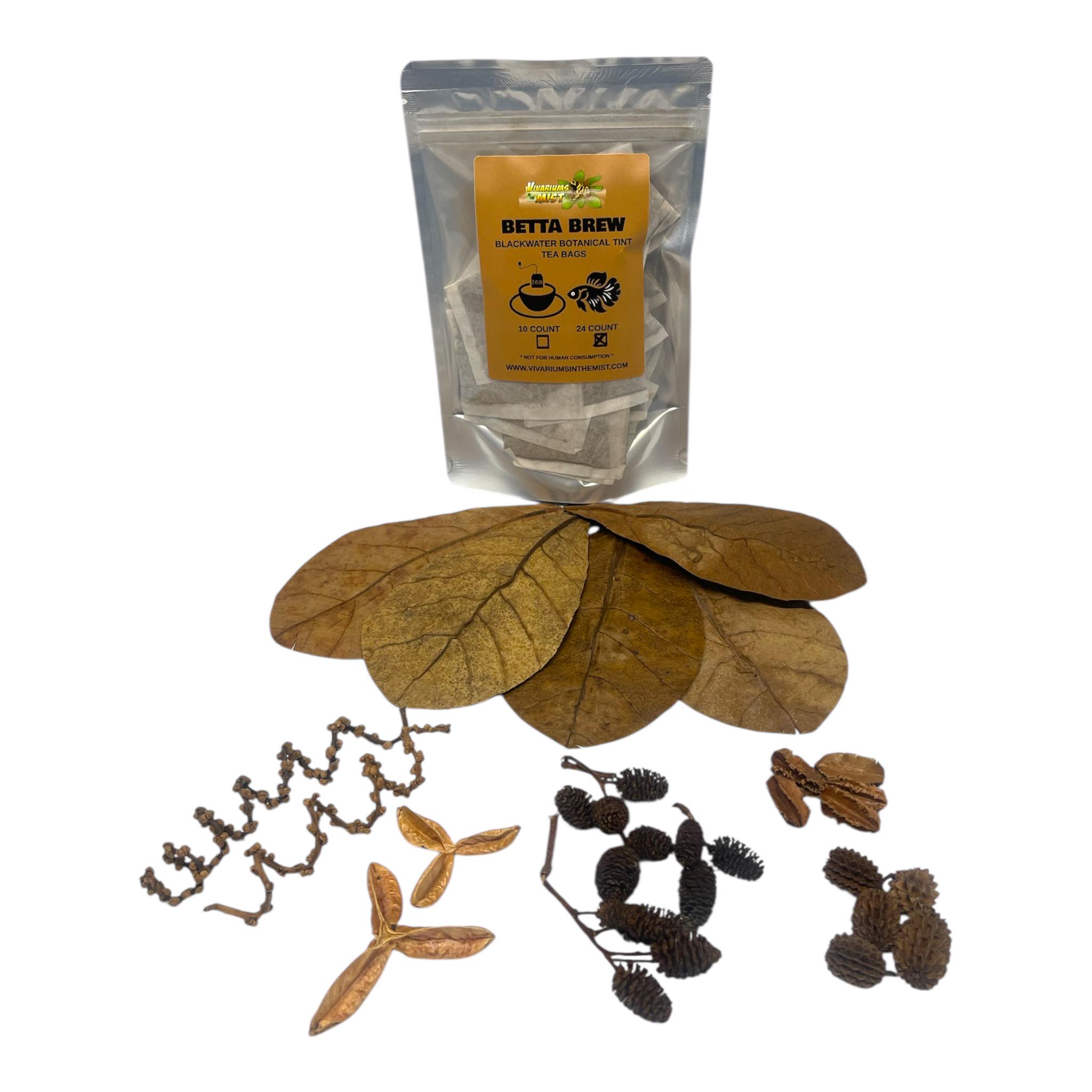 Deluxe Betta Starter Pack - Natural Aquarium Decor / Betta Tint Tea ...