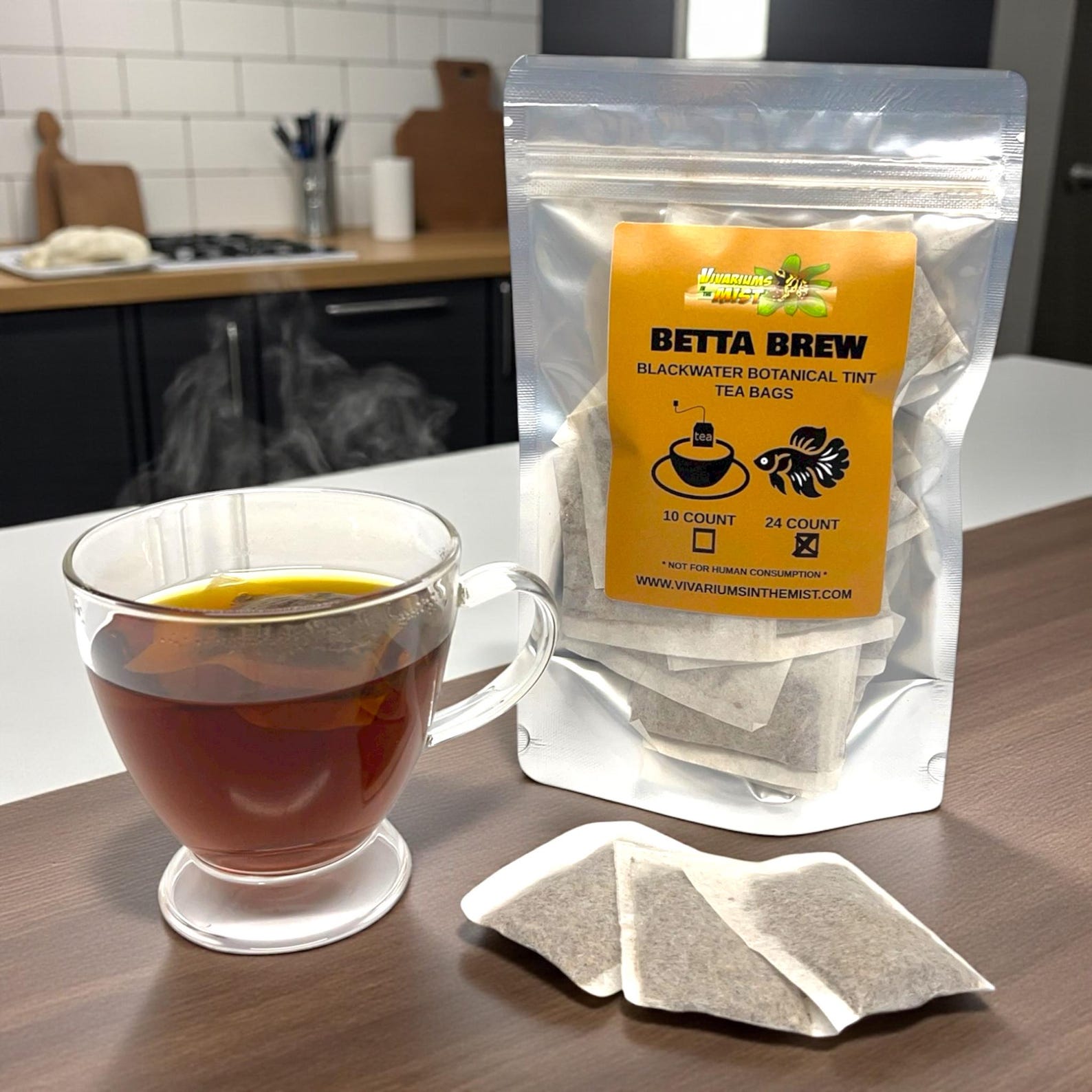 Deluxe Betta Starter Pack - Natural Aquarium Decor / Betta Tint Tea ...