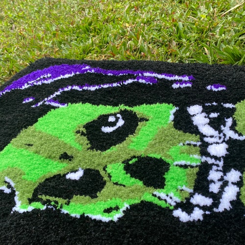 Hand tufted shops Grim rug
