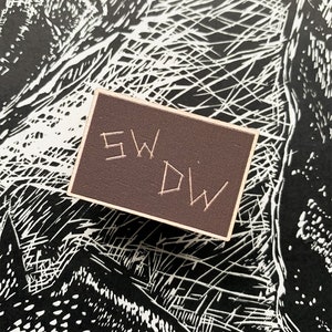 The Wayward Brothers Wooden Pin | Supernatural Sam & Dean Winchester merch | S.W. D.W Initials | SPN gift ideas
