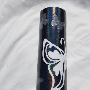 Custom Glitter Butterfly Tumbler