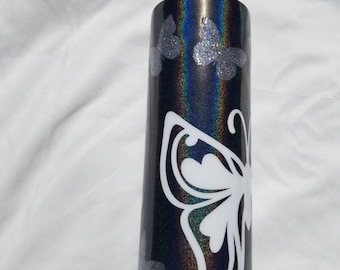 Vaso de mariposa Glitter personalizado