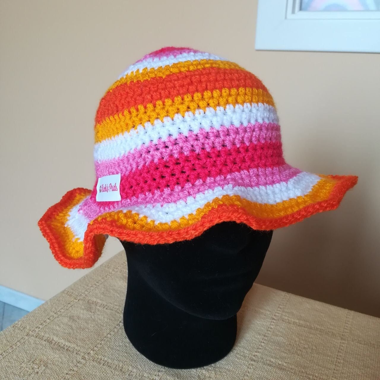 LGBTQIA Pride Flag Bucket Hat Crochet 
