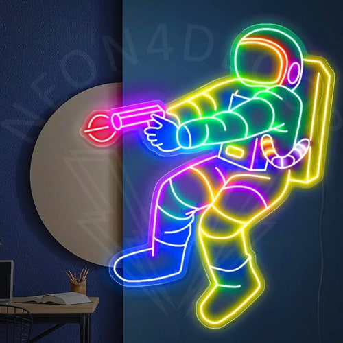 Custom Neon Sign Astronaut Neon Sign Space Neon Home Decor Led - Etsy